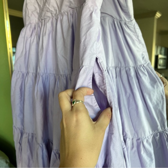 Anthropologie The Helena Square-Neck
Tiered Midi Dress: Smocked in purple - Picture 10 of 13